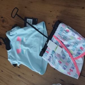Nwt Under Armour sz 3/6 months short tee outfit